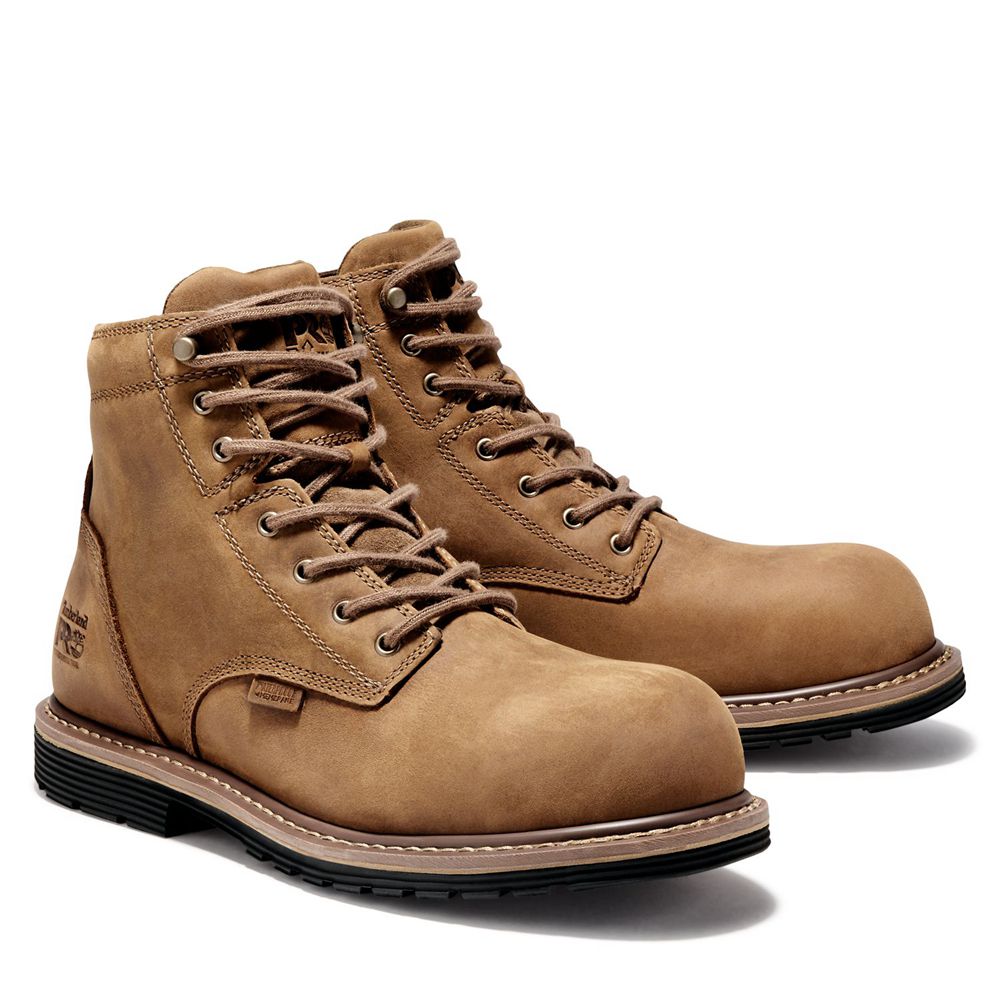 Botas Pro Timberland Hombre Pro Millworks 6\" Comp Toe Marrones - Chile LKX-463907